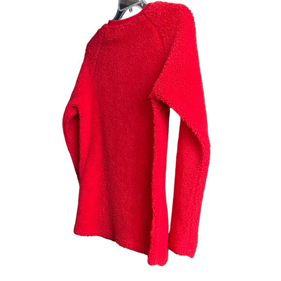 HOLIDAY TIME LONG SLV PULL-OVER ROUND NECK TOP, WOMENS, M-RED W/GOLD BRN GRAPHIC - Picture 5 of 11